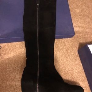 Stuart Weitzman black suede boots